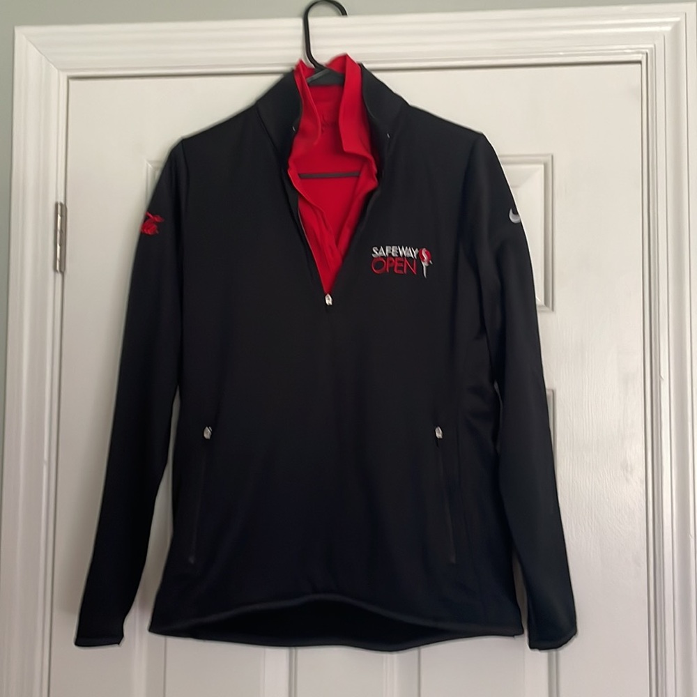 Nike Dry Fit Golf shirts (2) & long sleeve top, Red/Black, Size L